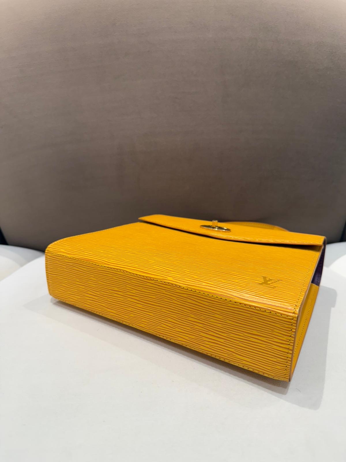 Louis Vuitton Vintage Epi Malesherbes Tassili Yellow Handbag
