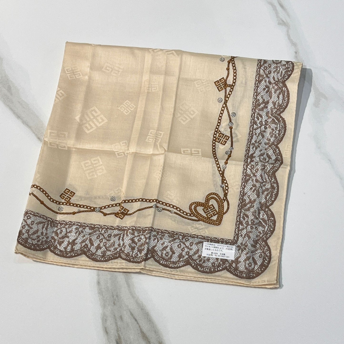 Givenchy Unused Handkerchief 58x58cm