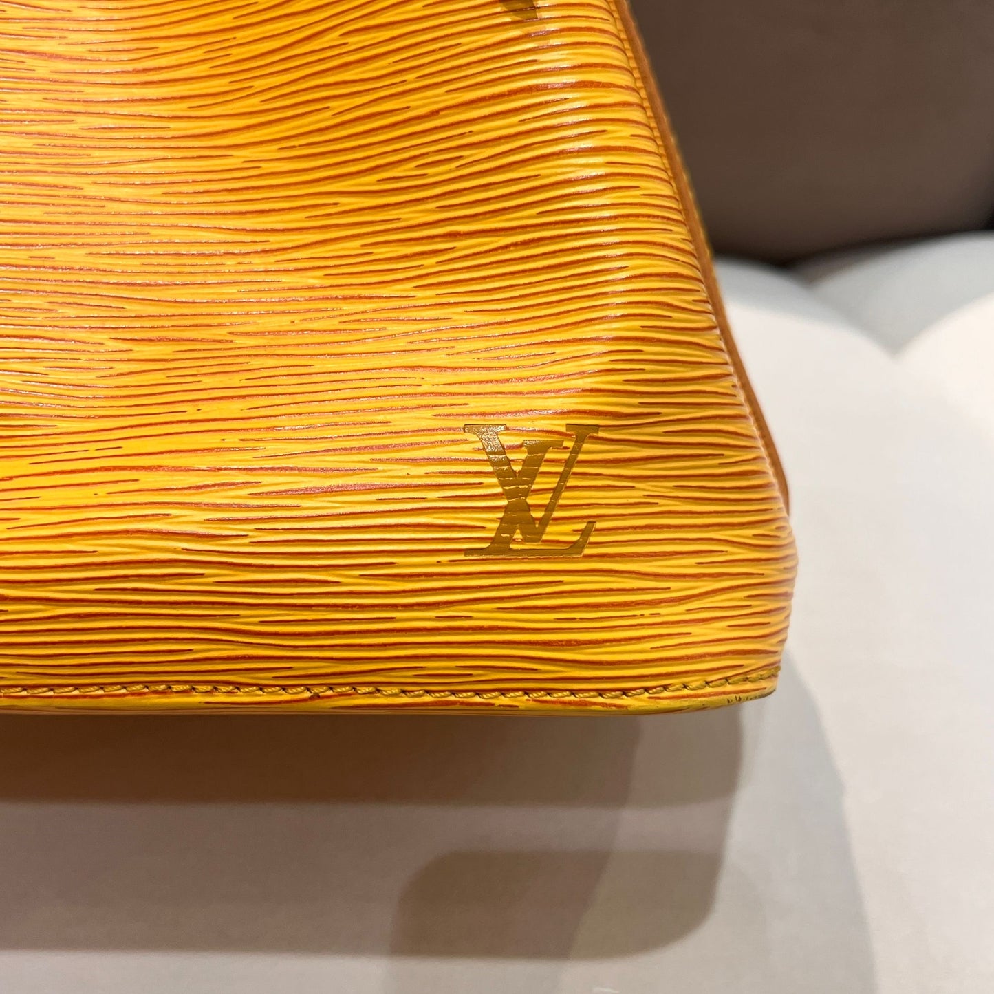 Louis Vuitton Vintage Epi Petit Noe Yellow Leather Shoulder Bag