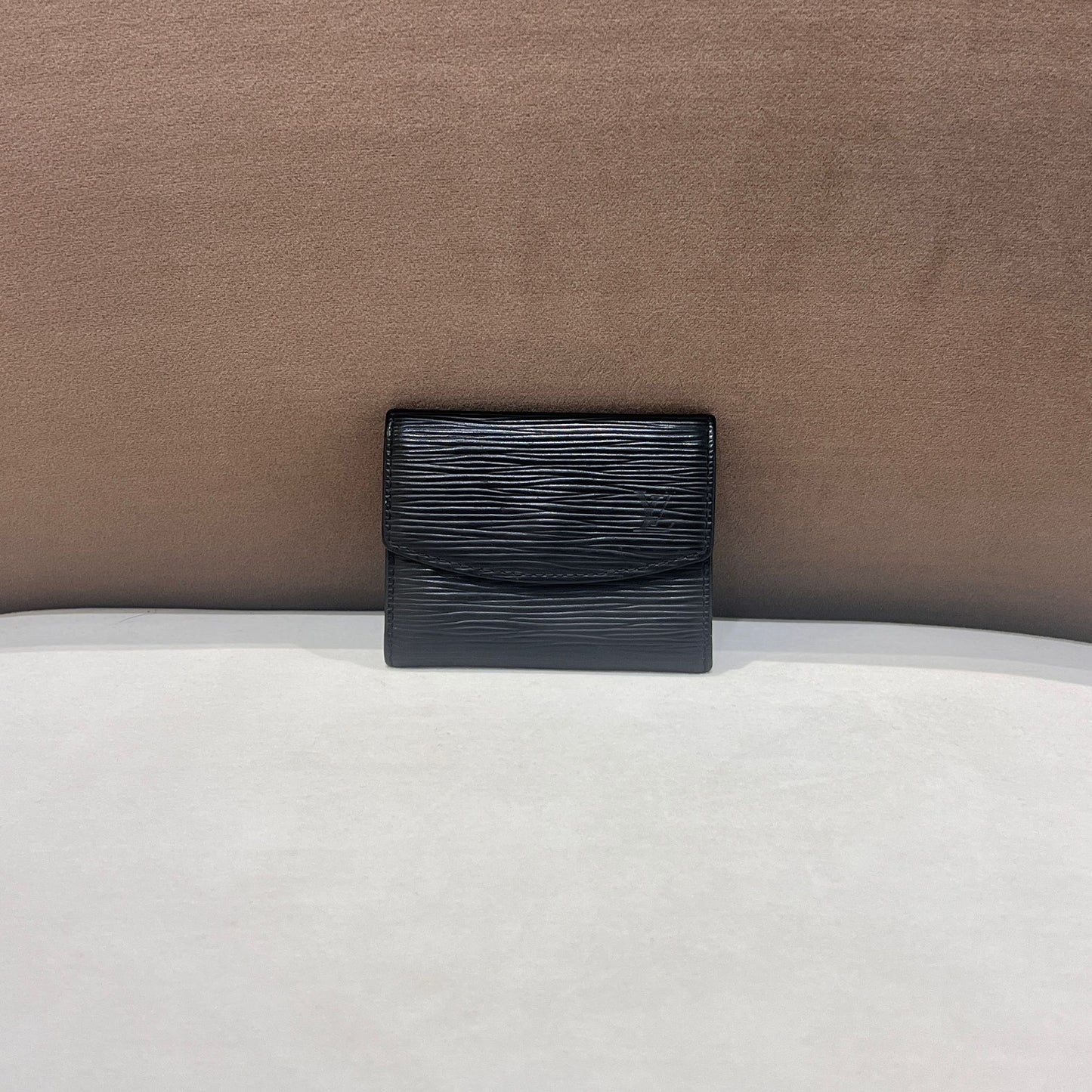 Louis Vuitton Vintage Epi Leather Black Flap Card Holder Wallet