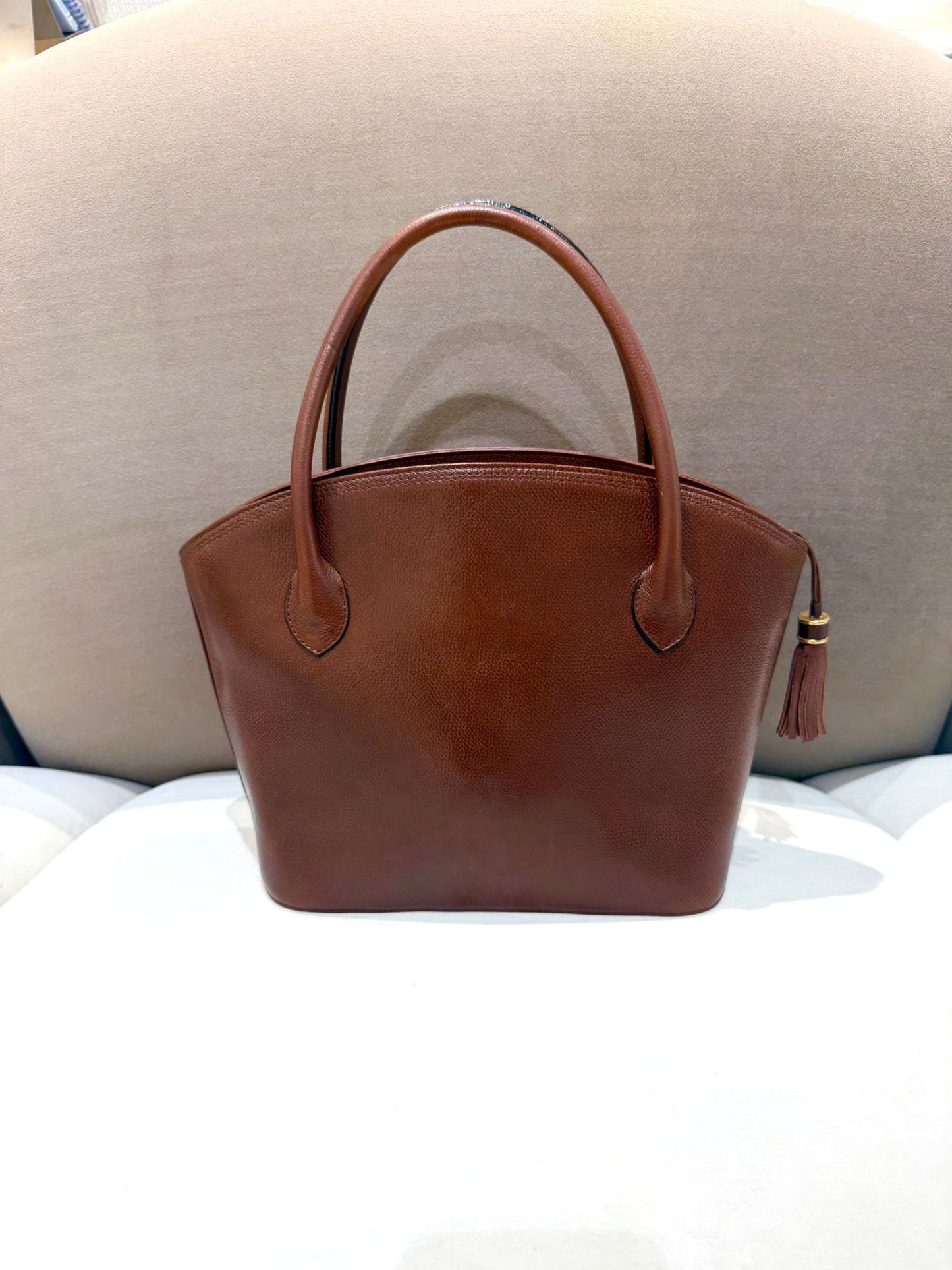 Valentino Garavani Vintage Burgundy Leather Top Handle Handbag