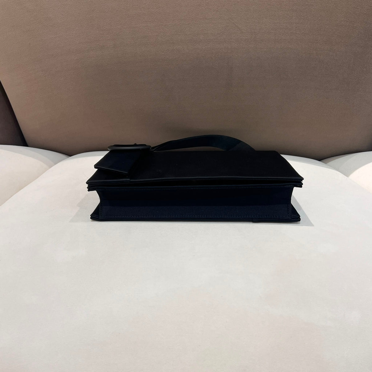 Givenchy Vintage Black Satin Ring Handle Evening Bag