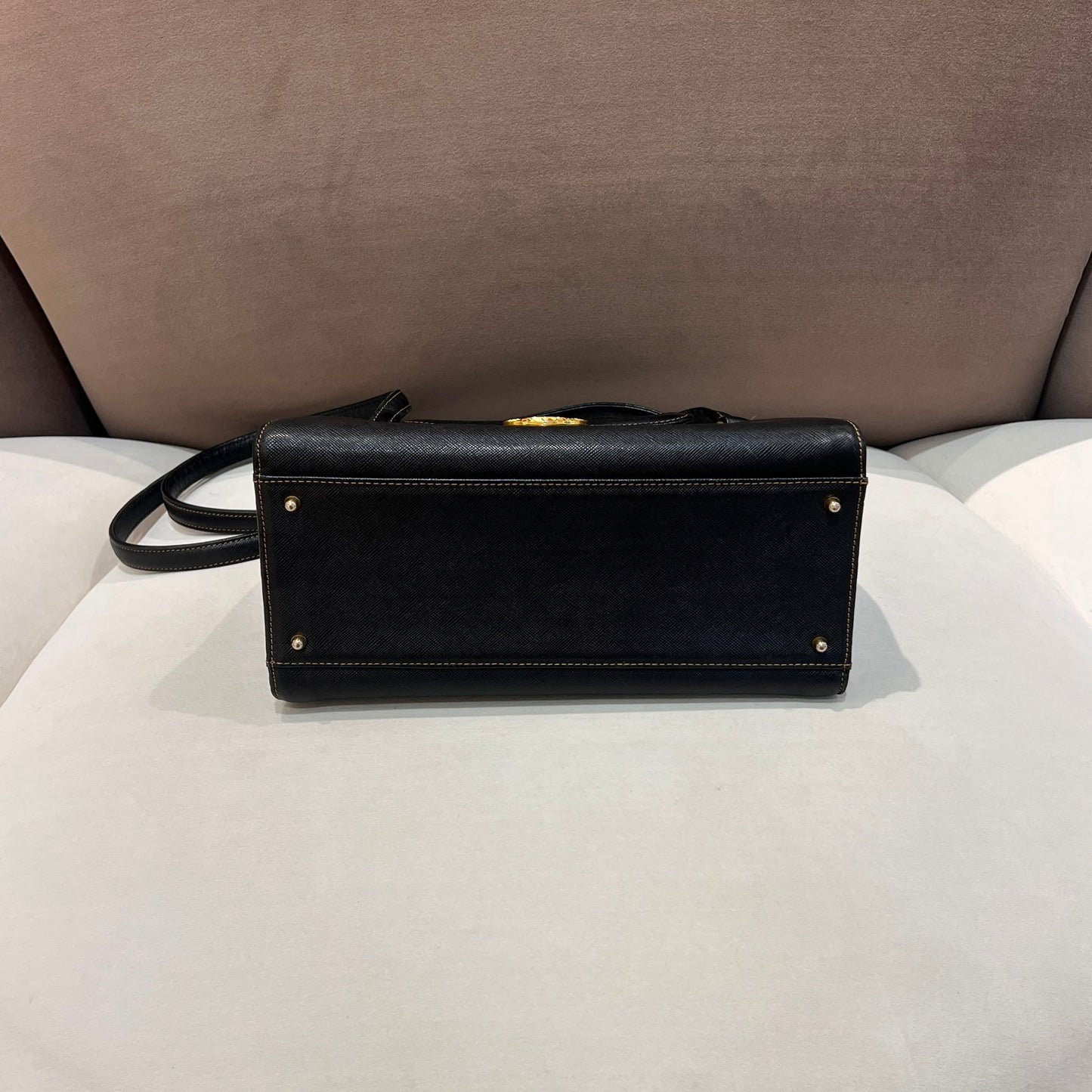 Valentino Garavani Black Leather Tote Bag