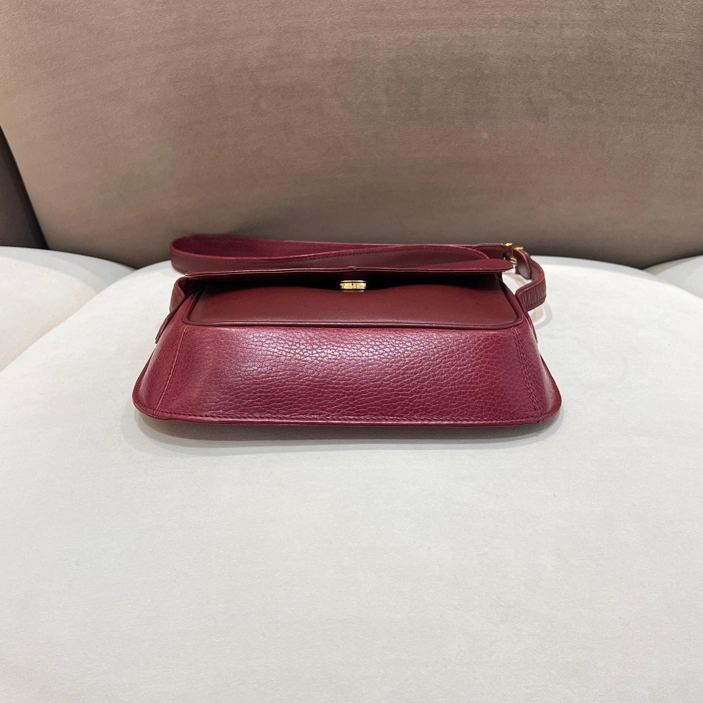 Cartier Vintage Burgundy Leather Must De Cartier Shoulder Bag