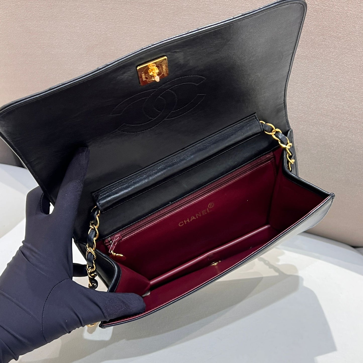 Chanel Vintage Matelassé Full Flap Shoulder Bag