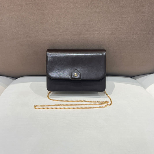 Christian Dior Vintage Leather Chain Shoulder Bag