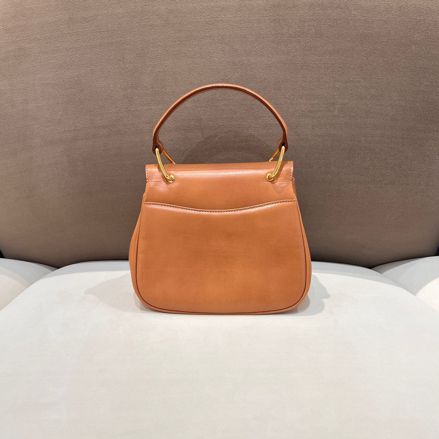 Givenchy Vintage Brown Structured Top Handle Bag