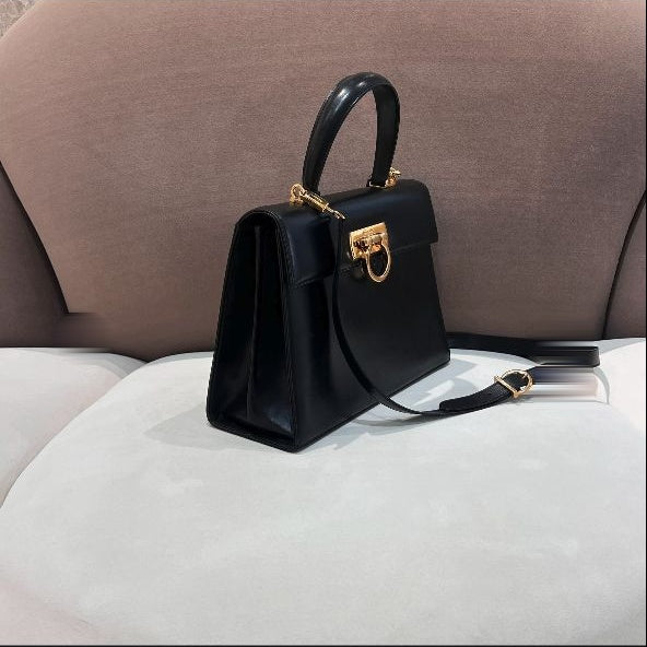 Ferragamo Vintage black Gancini two-way top handle bag – additional view 02