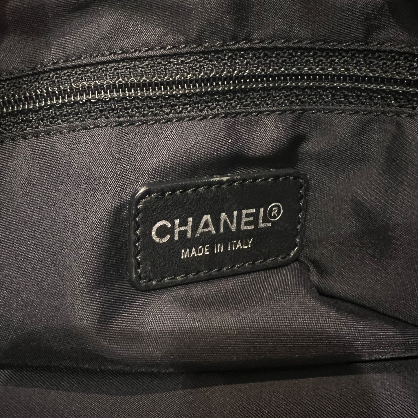 Chanel New Travel Line Black Cc Jacquard Nylon Tote Bag