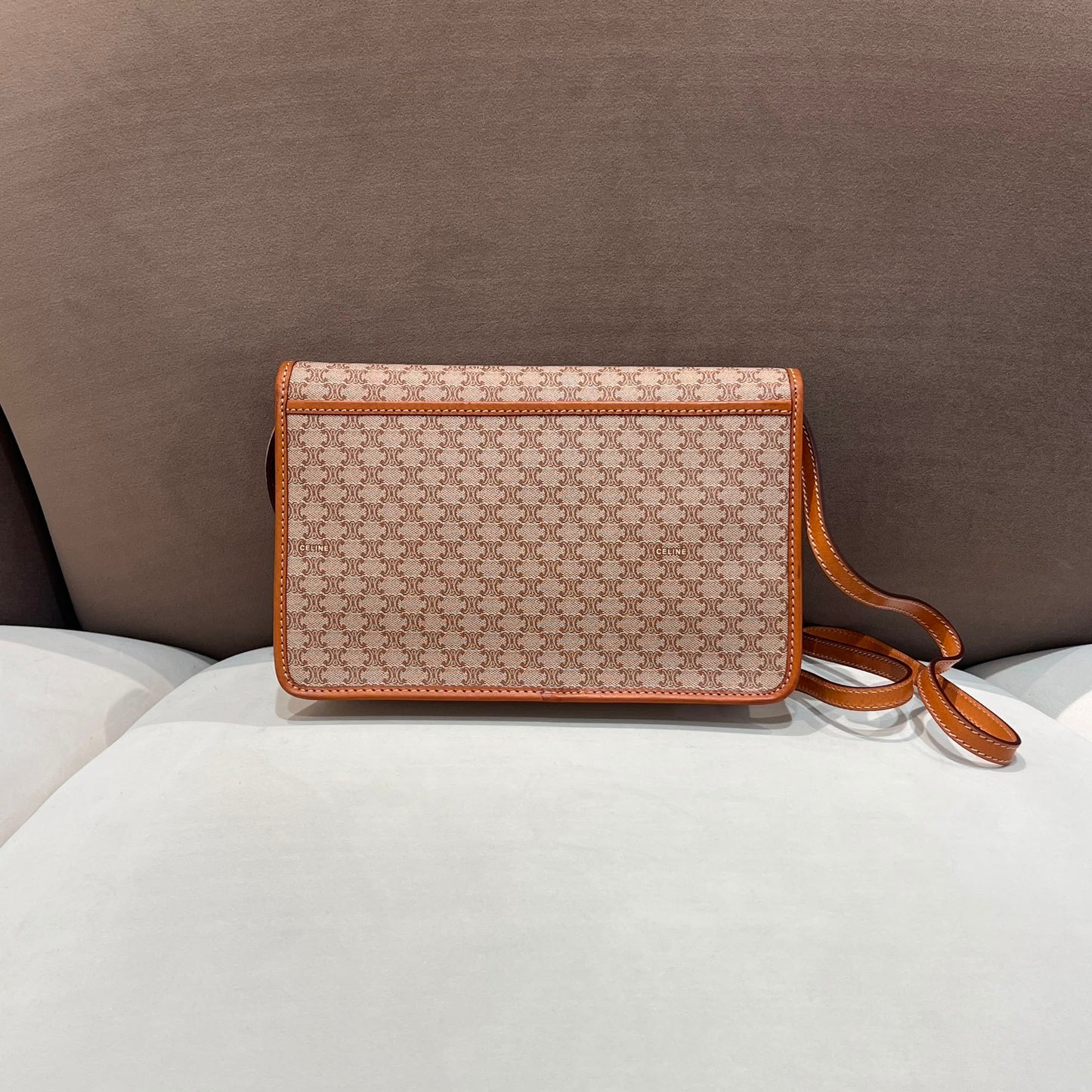Celine Vintage Macadam Monogram Canvas Shoulder Bag