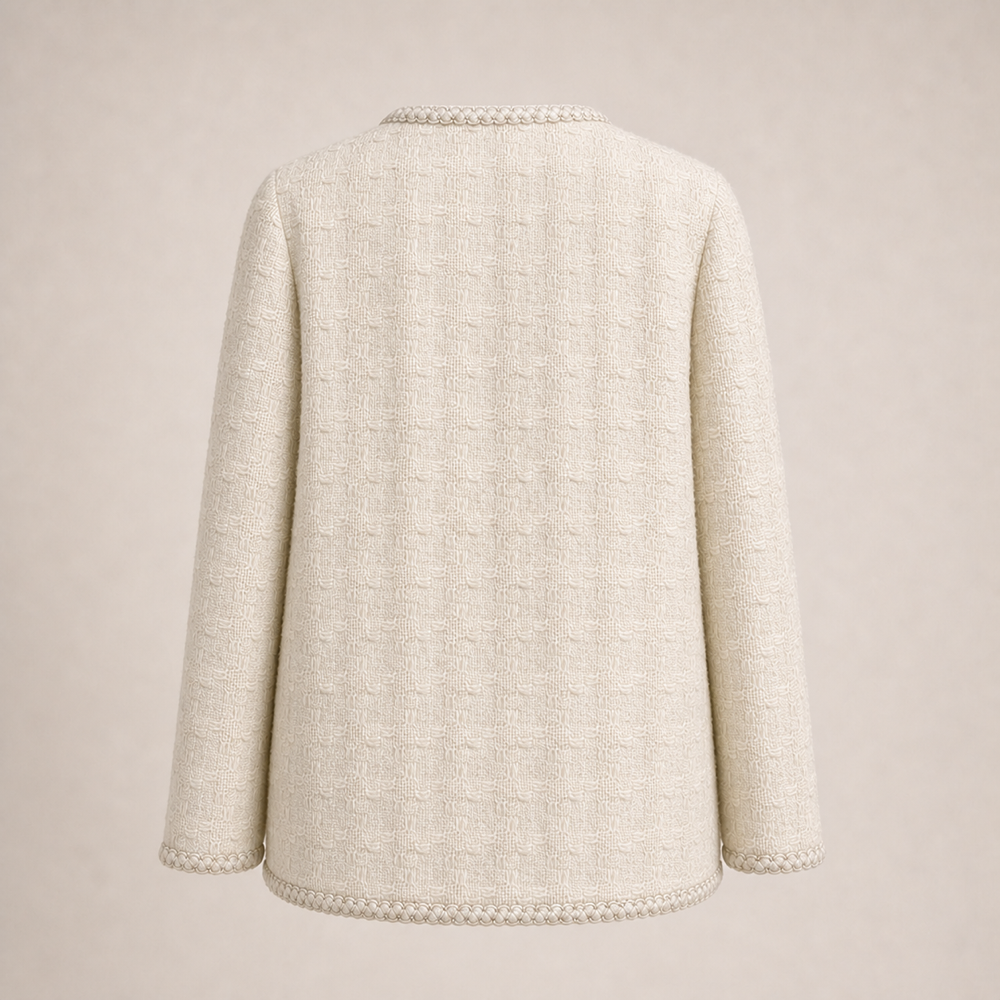 Gucci vintage cream tweed jacket back view