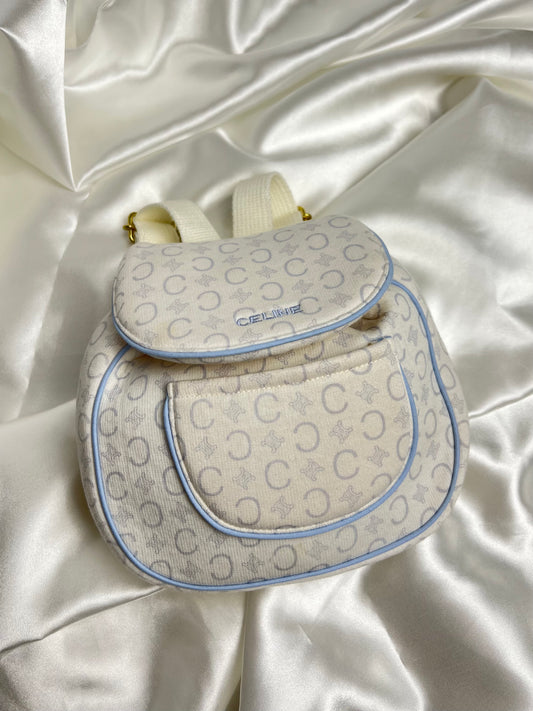 Celine Baby Backpack in White Color