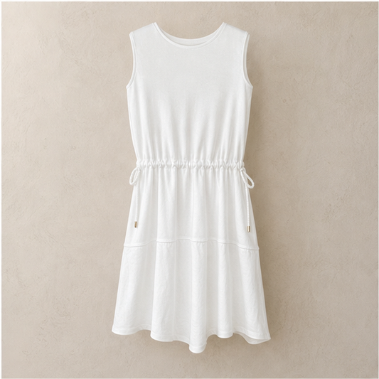 Louis Vuitton White Cotton Dress - front view