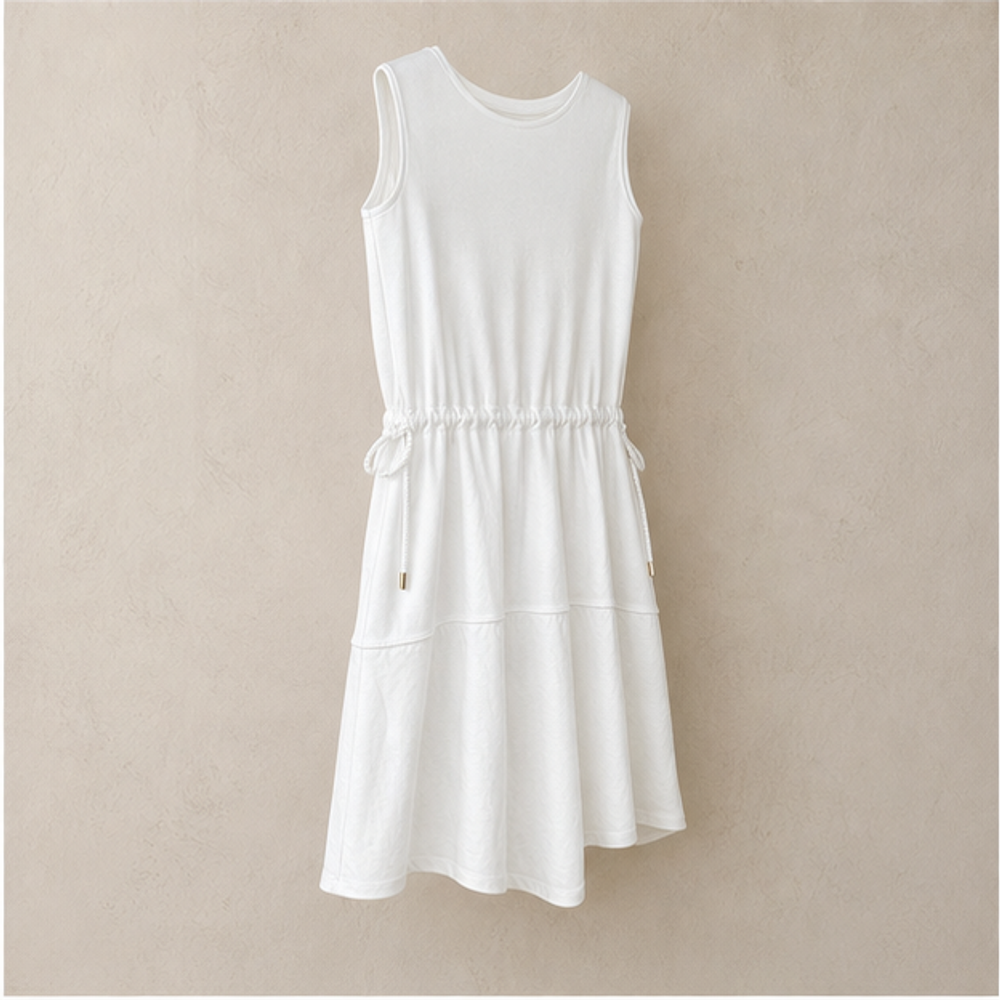 Louis Vuitton White Cotton Dress - right-front view
